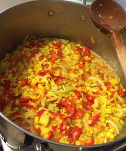 Photo - preparing Grandma Bees delicious corn relish